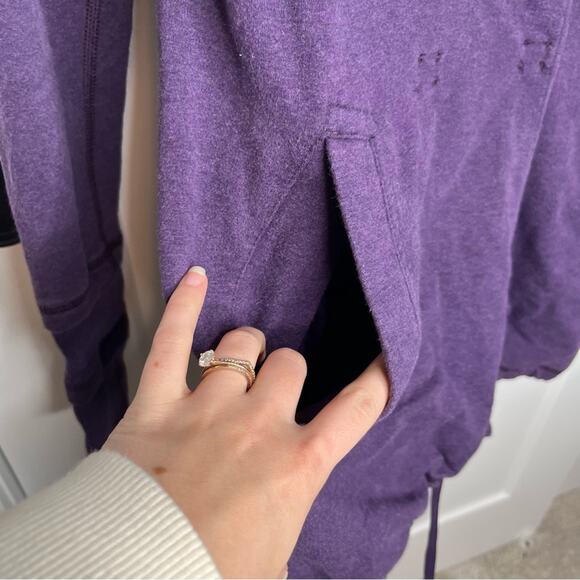 Lululemon Gratitude Wrap Purple Heathered Deep Zinfandel Jacket Size 2 - Picture 8 of 10